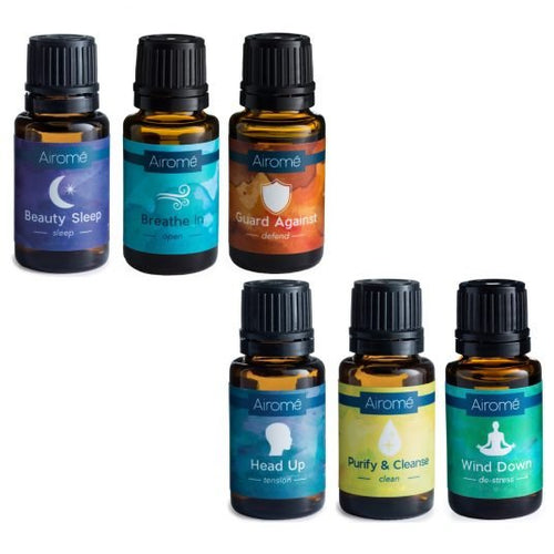 Airome Essential Blends Oil Gift Set of 6 | Aromatherapy Starter