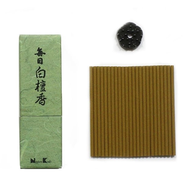 Nippon Kodo Mainichi Byakudan Sandalwood 24 Sticks with Incense Holder - Home Decors Gifts online | Fragrance, Drinkware, Kitchenware & more - Fina Tavola