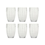 Perle Glass Tumbler Set in Clear | Set of 6 | 16oz