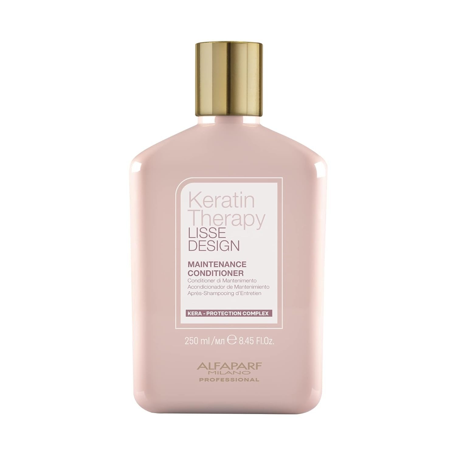 Alfaparf Milano Keratin Therapy Lisse Design Keratin Conditioner - Maintains and Enhances Keratin Smoothing Treatment - Anti-Frizz Hair Care Product - Paraffin  and Sulfate Free - 8.45 Fl. Oz.