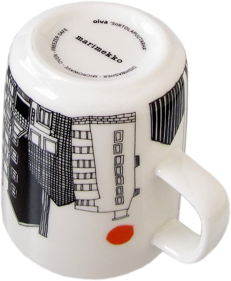 Siirtolapuutarha Stoneware City Mug | White & Black