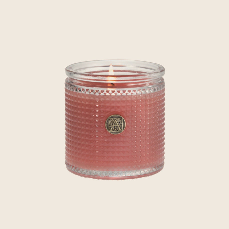 Aromatique Pomelo Pomegranate Textured Glass Scented Candle - Home Decors Gifts online | Fragrance, Drinkware, Kitchenware & more - Fina Tavola