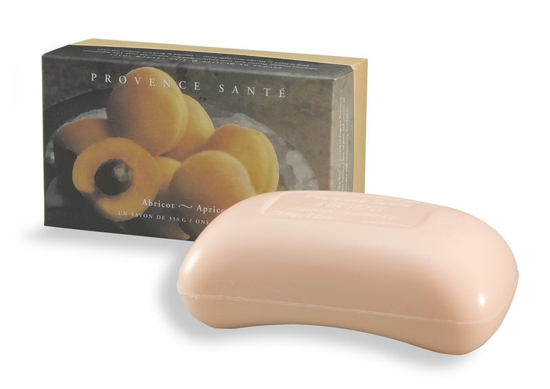 Provence Sante Apricot Big Bar Gift Box French Milled Soap with Shea Butter