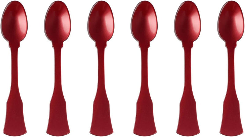 Old Fashion Honorine Demi-Tasse Spoon | Red | Set of 6