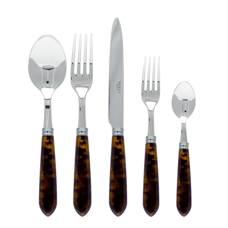 Sabre Tortoise Flatware Set 5 Pc Place Setting - Home Decors Gifts online | Fragrance, Drinkware, Kitchenware & more - Fina Tavola