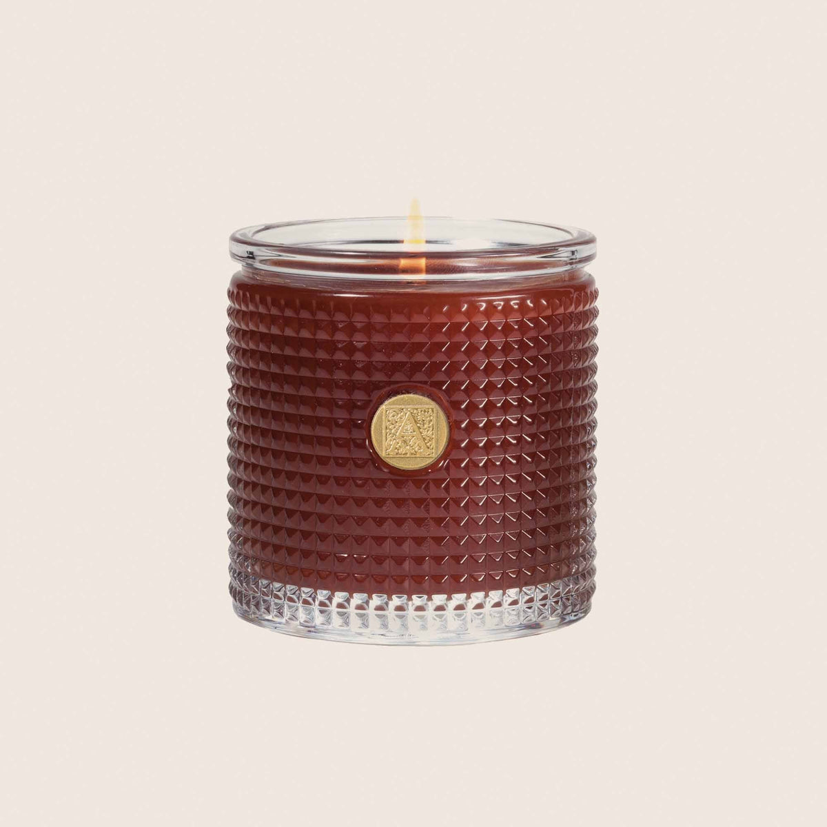 Aromatique Scented Candle in Textured Glass | Pumpkin Spice | Set of 2