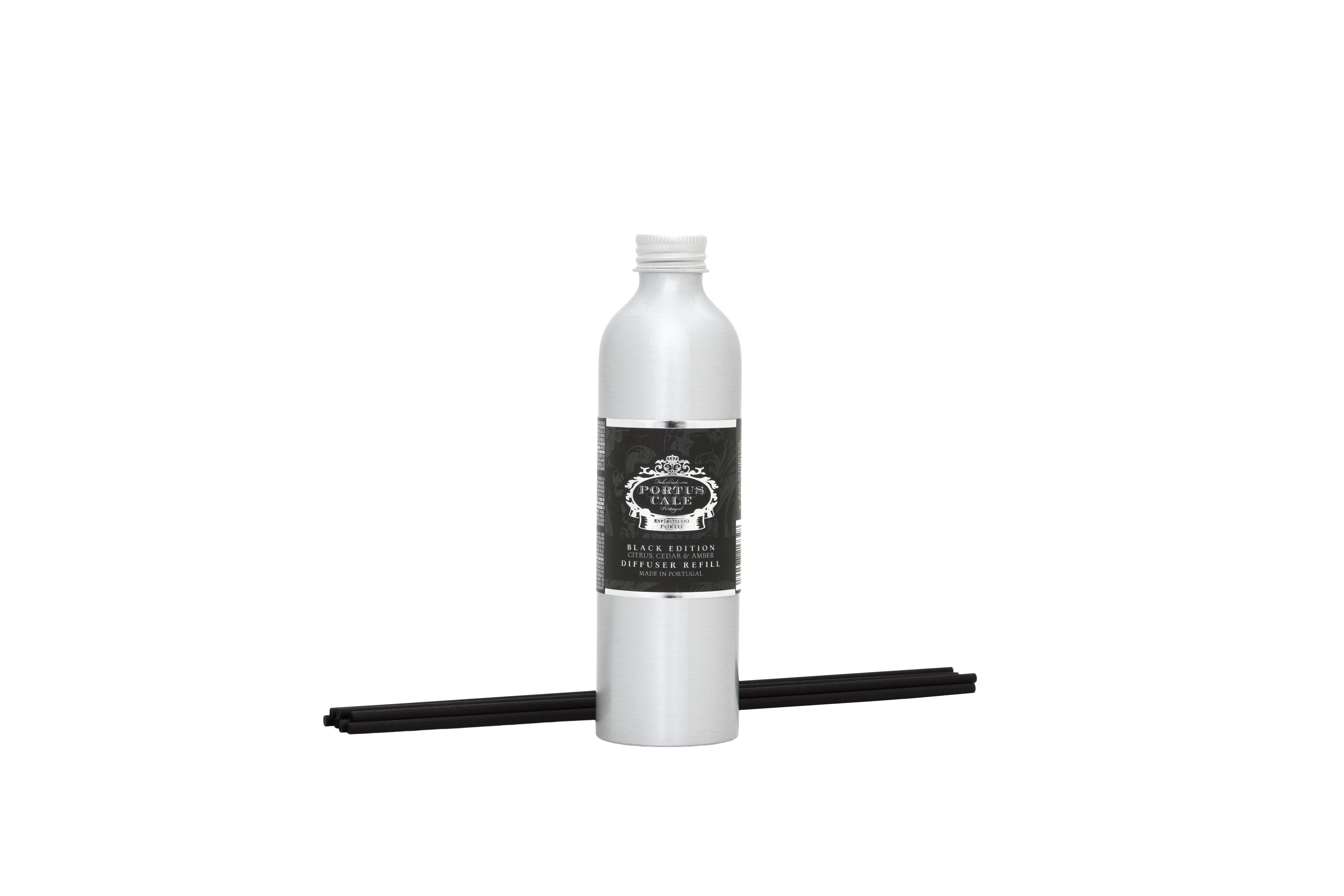 Portus Cale Black Edition Diffuser Refill | 250ml | Citrus, Cedar & Amber