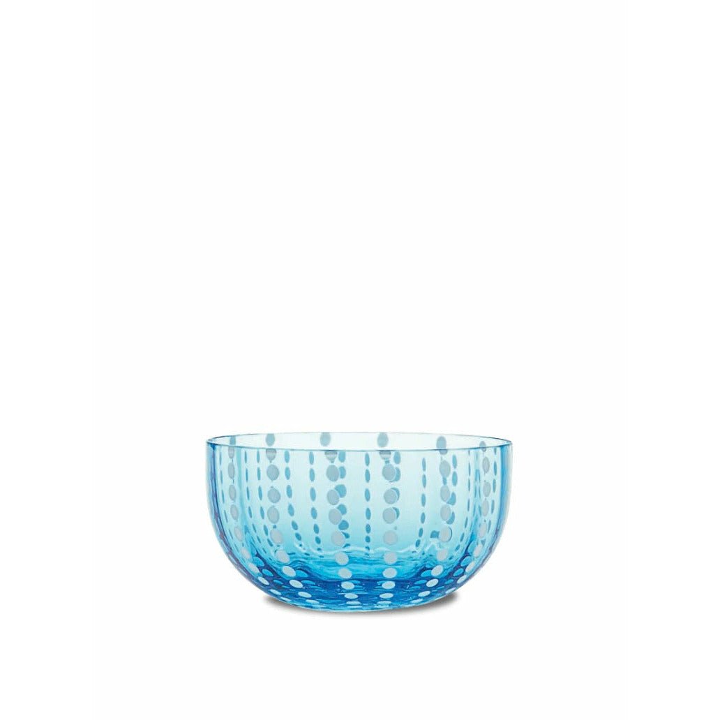 Zafferano Perle Glass Bowl Set in Aquamarine | Set of 6