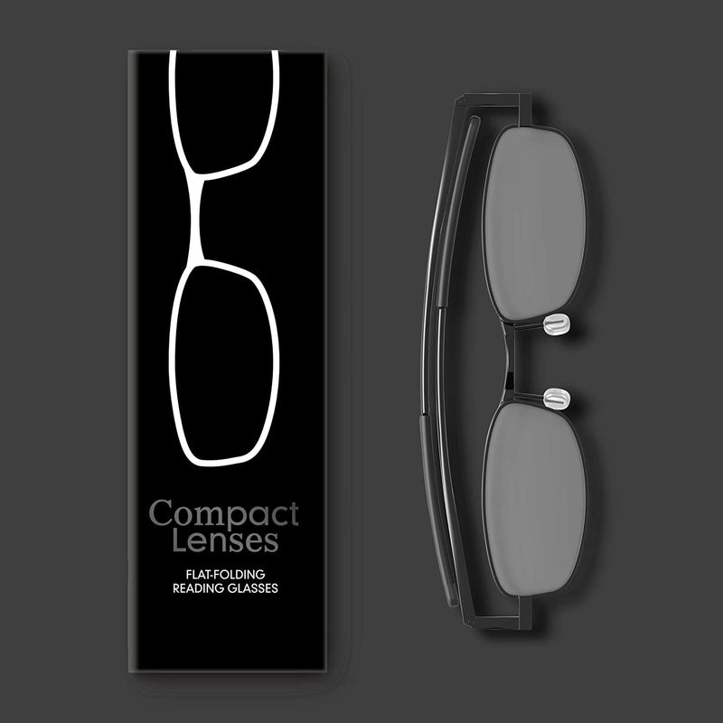 Compact Lenses - Folding Reading Glasses - Jet +3.0