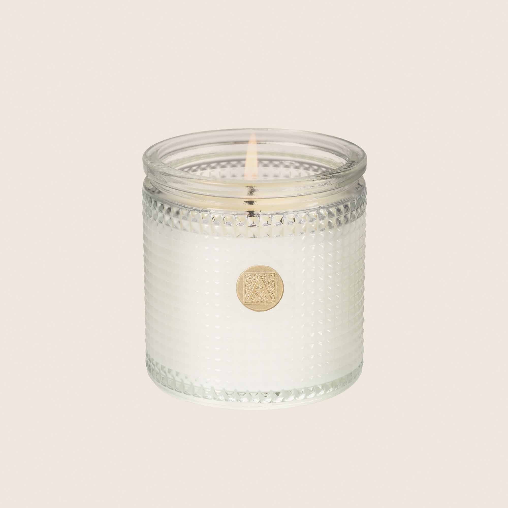 Aromatique Bourbon & Bergamot Textured Glass Candle