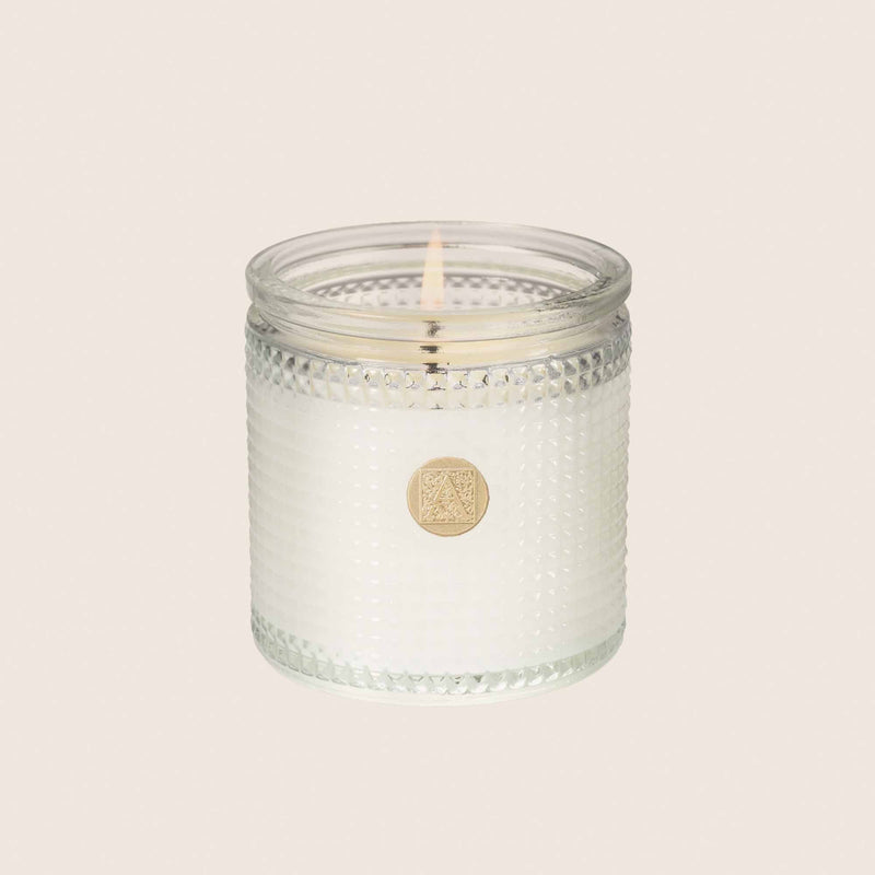 Scented Candle in Textured Glass | Bourbon & Bergamot