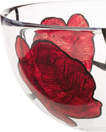 Kosta Boda Tattoo Bowl Large Clear/Red