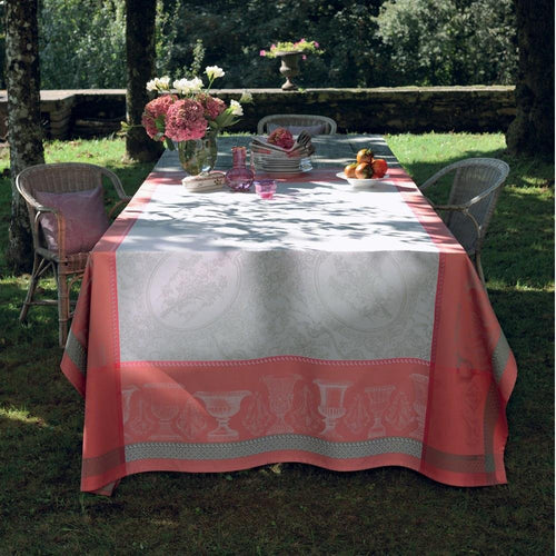 Garnier-Thiebaut Tablecloth Flanerie Corail 69" Square - Home Decors Gifts online | Fragrance, Drinkware, Kitchenware & more - Fina Tavola