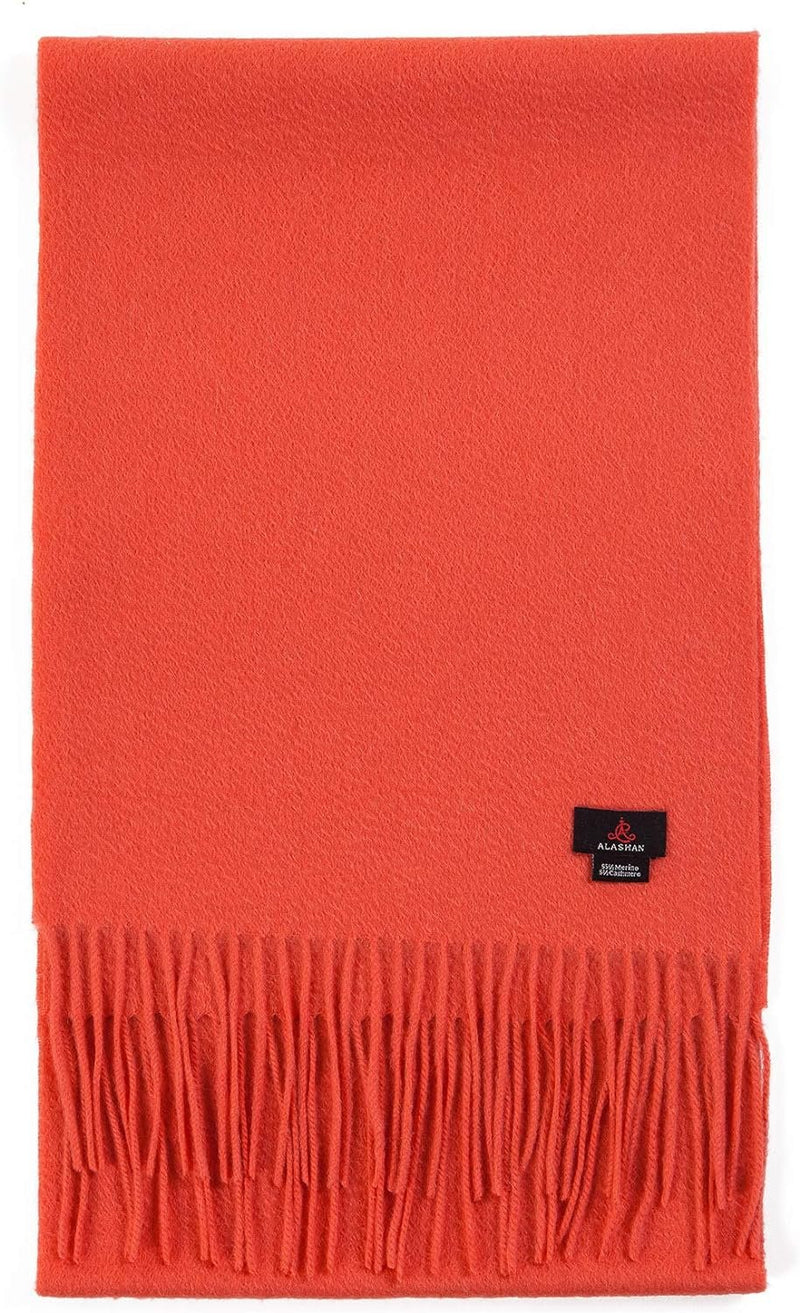 Alashan Cashmere Merino Blend Woven Scarf | Coral