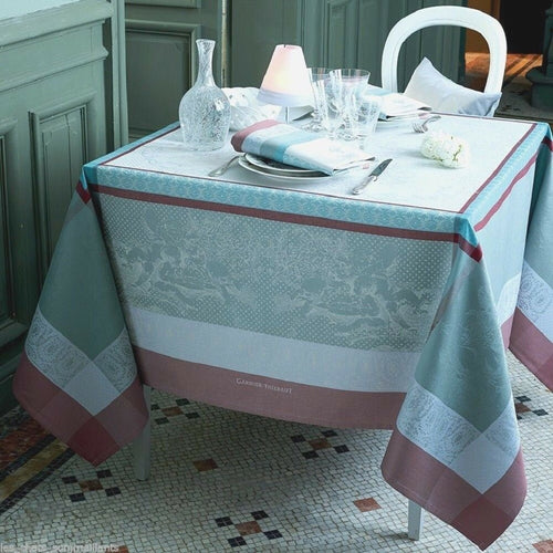 Garnier-Thiebaut Tablecloth Amours Brume 69" Square - Home Decors Gifts online | Fragrance, Drinkware, Kitchenware & more - Fina Tavola