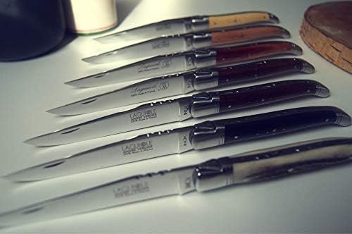 Andre Verdier Laguiole Flatware Steak Knife | Set of 6 | Black