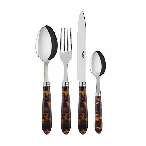 Tortoise Flatware Set 5 Piece Place Setting | Service for 4 | Tortoise