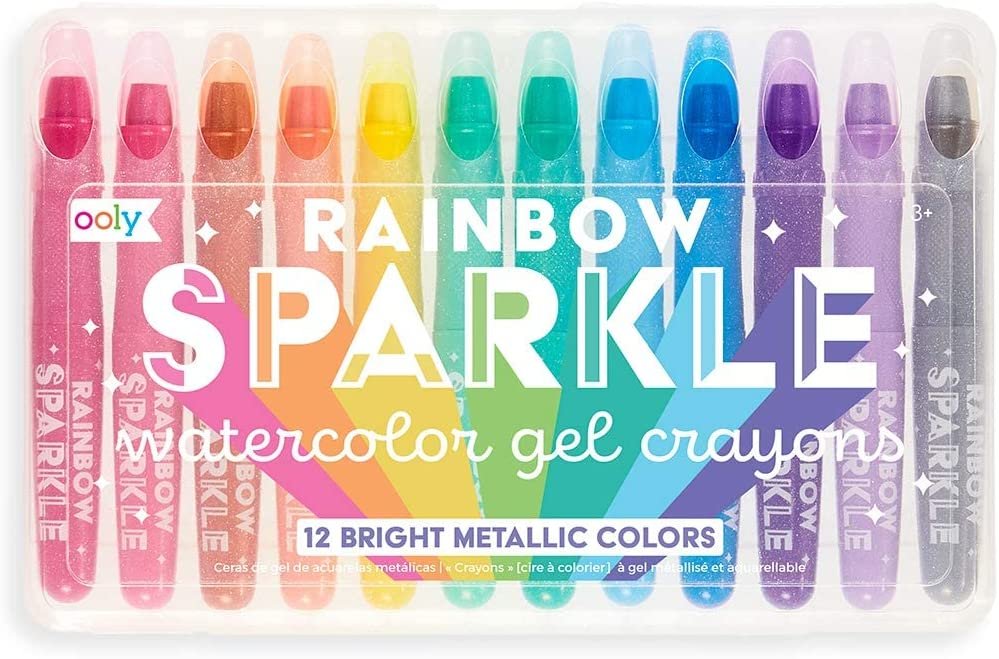 OOLY Rainbow Sparkle | Metallic Watercolor Gel Crayons