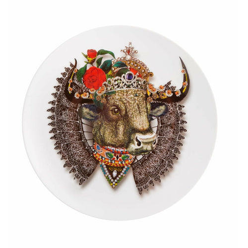 Christian Lacroix Love Who You Want Dessert Plate - Monseigneur Bull - Home Decors Gifts online | Fragrance, Drinkware, Kitchenware & more - Fina Tavola