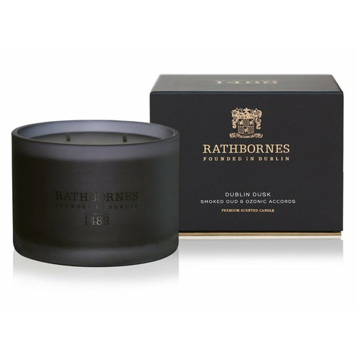 Rathbornes Dublin Dusk Smoked Oud Two Wick Classic Scented Candle - Home Decors Gifts online | Fragrance, Drinkware, Kitchenware & more - Fina Tavola