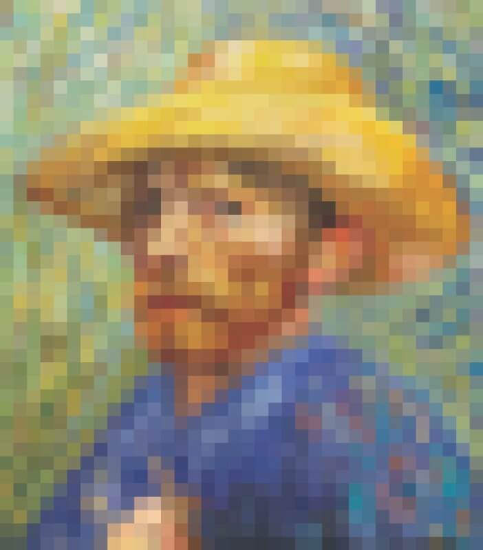 Mosaic Creative Sticker Activity Poster | Portrait Vincent Van Gogh