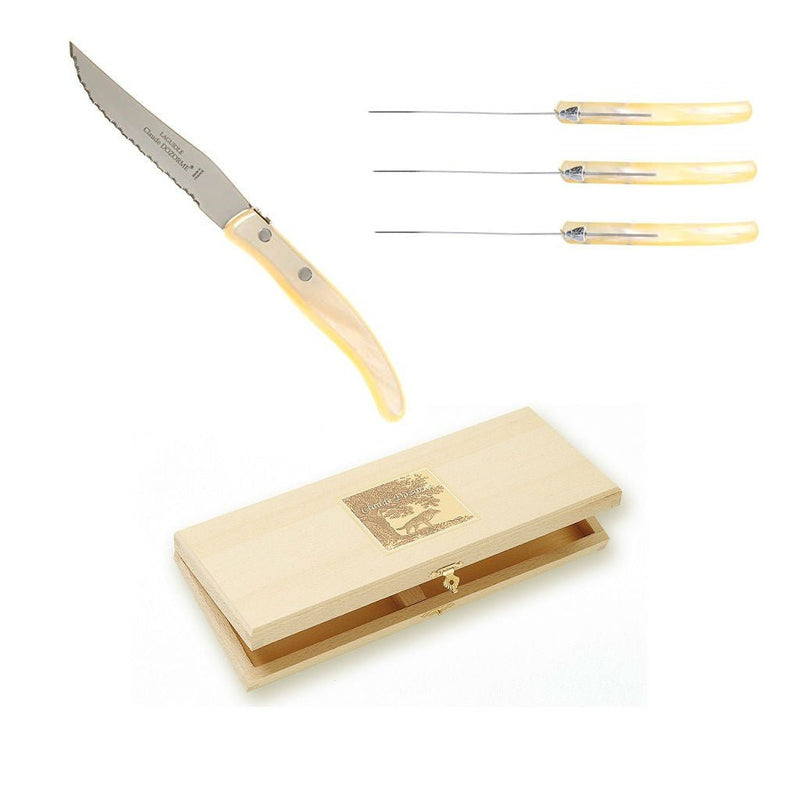 Laguiole Berlingot Steak Knives Pearl (Set of 4) - Home Decors Gifts online | Fragrance, Drinkware, Kitchenware & more - Fina Tavola