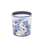 Portus Cale Scented 4 Wick Candle in a Porcelain Vase | Gold & Blue