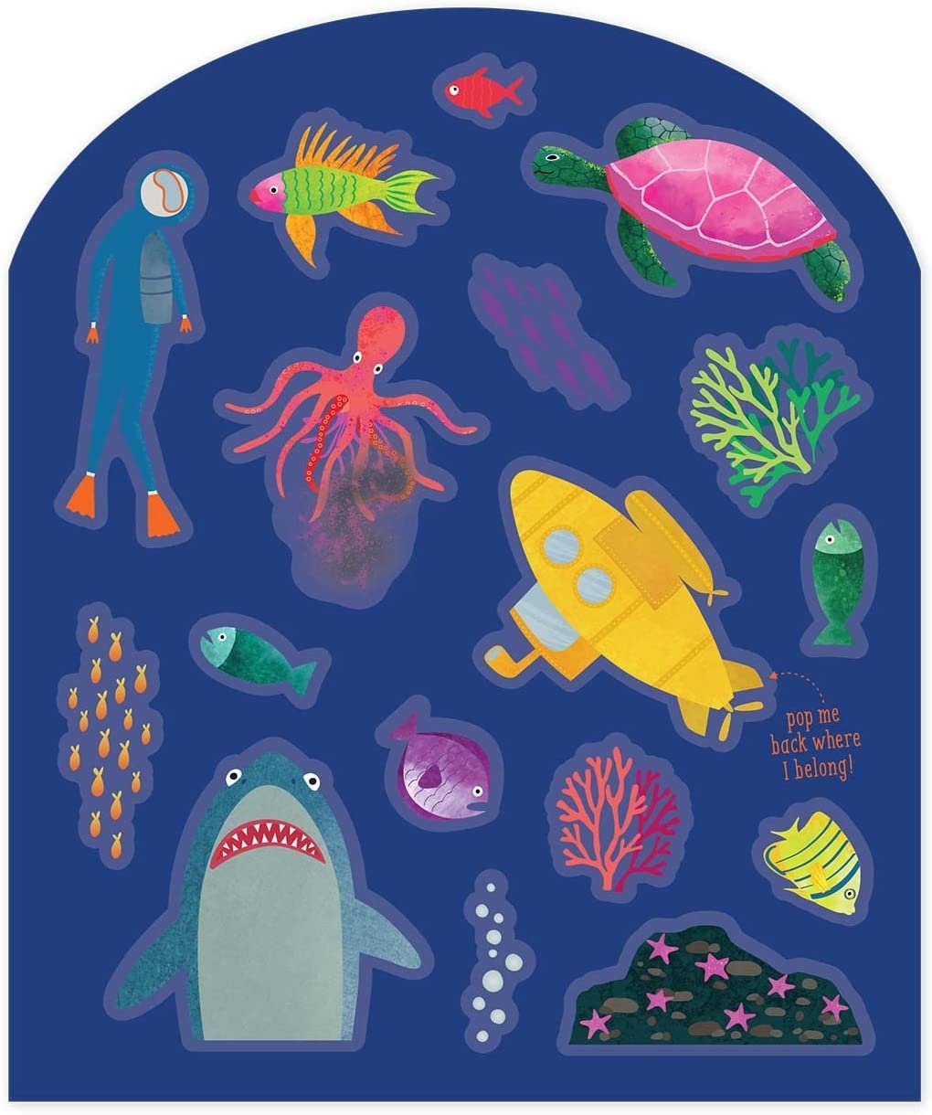 Floss & Rock Activity Book with Reusable Stickers | Deep Sea Stick & Play