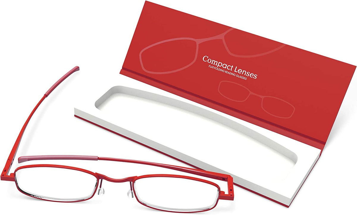 Compact Lenses Flat Folding-Reading Glasses-Chilli +3.0