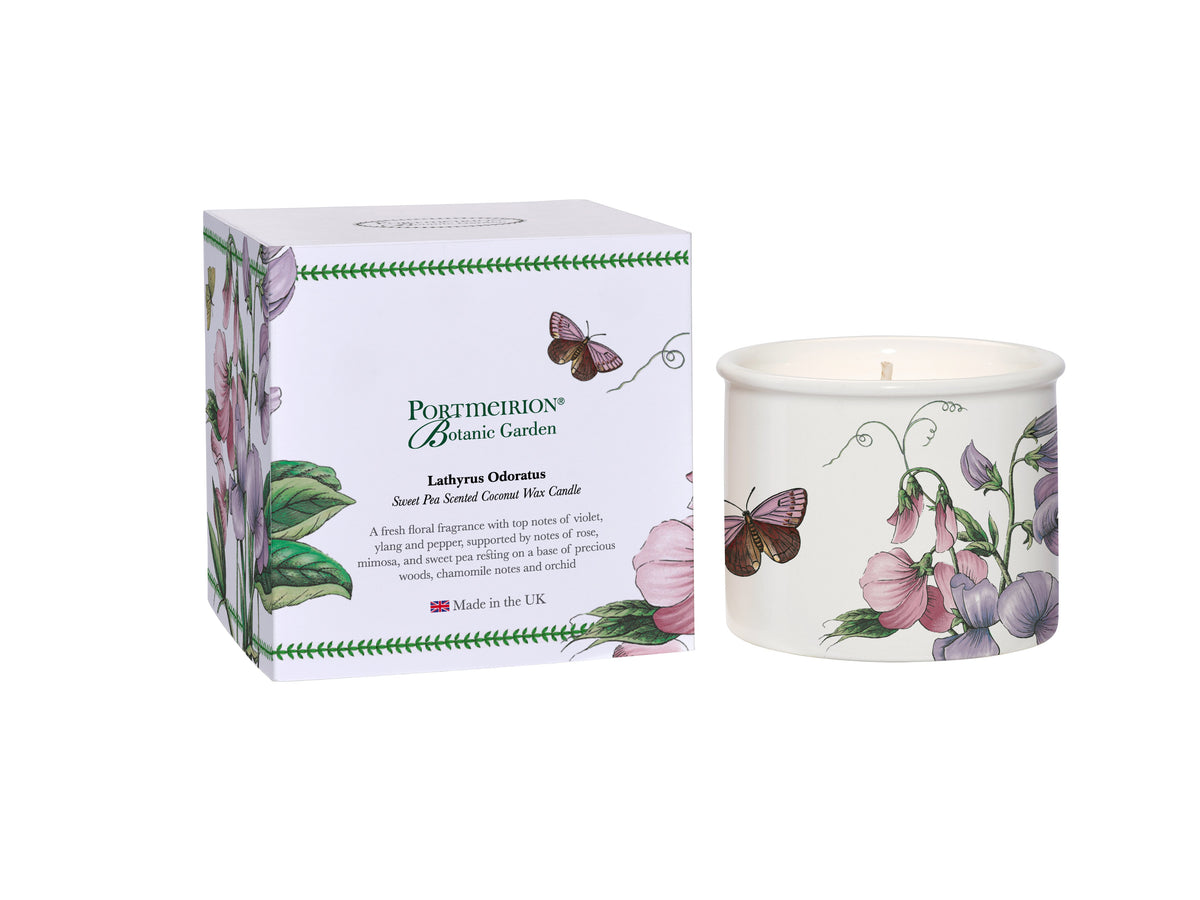 Botanic Scented Candle Ceramic Timeless Collection | Sweet-Pea Floral