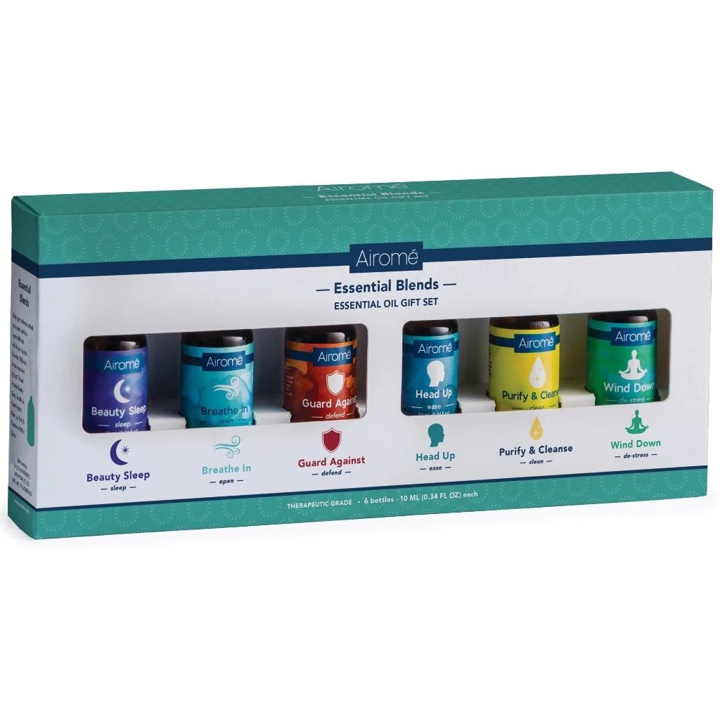 Airome Essential Blends Oil Gift Set of 6 | Aromatherapy Starter