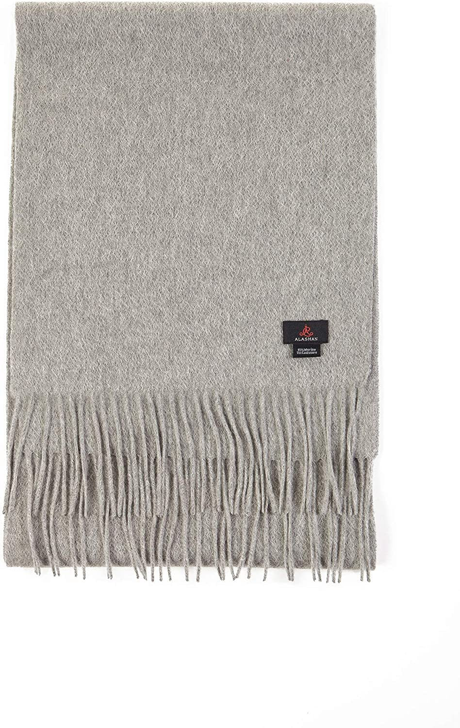 Alashan Cashmere Merino Blend Woven Scarf | Ash