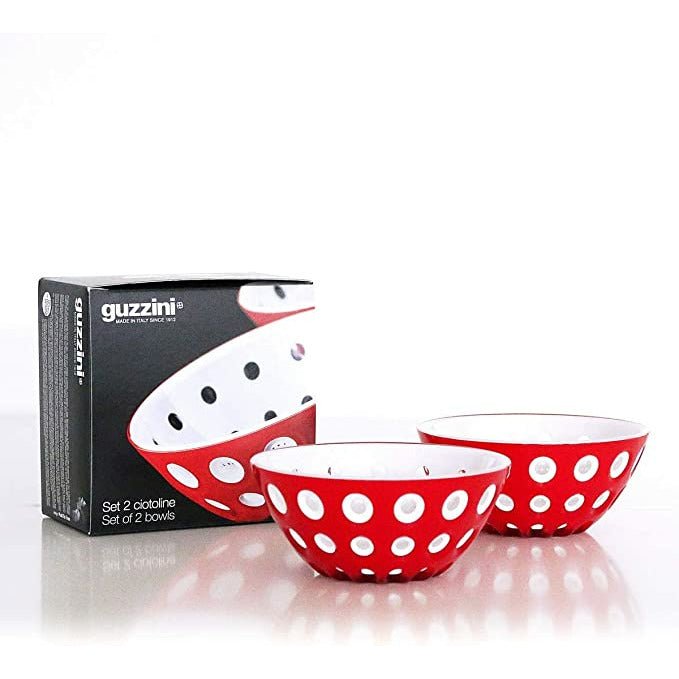 Guzzini Le Murrine Small Serving Bowl | Red & White | Set of 2