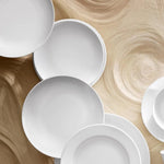 Pillivuyt Eventail Porcelain Salad & Dessert Plates | 8.5"D | Set of 4