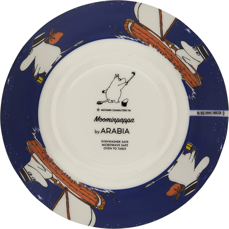 Moomin Porcelain Bowl | Moominpappa Sailing in Blue (5.9")