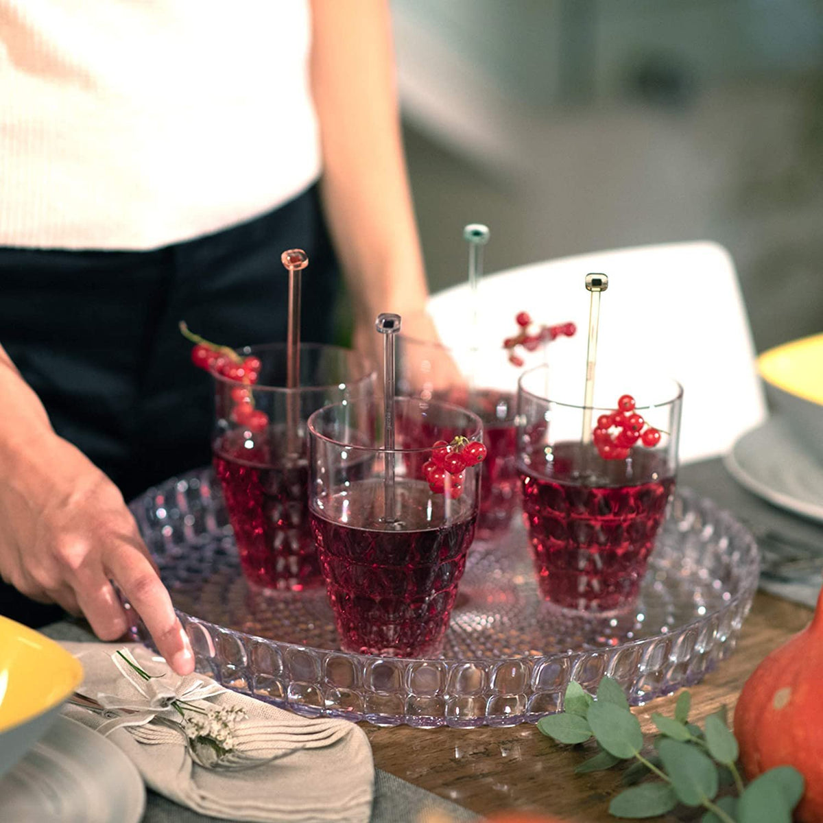 Tiffany Round Serving Tray | Clear