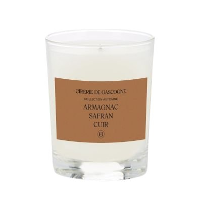 Scented Soy Candle | Armagnac, Saffron, Leather Blend Fragrance (Armagnac, Safran & Cuir)