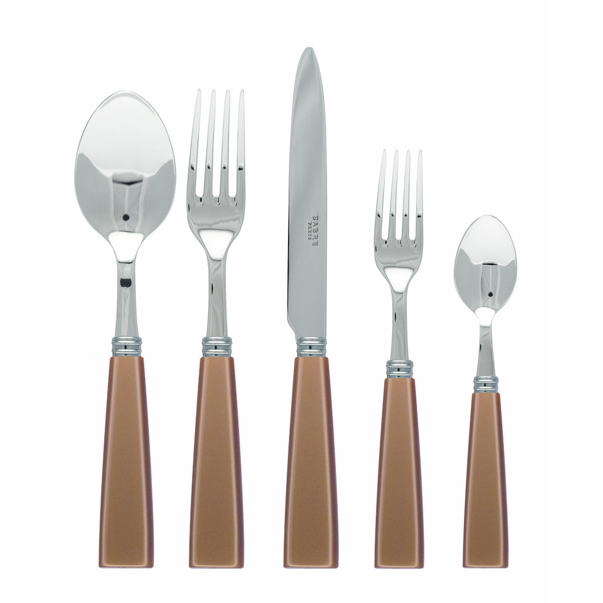 Natura 5 Pc Flatware Set Caramel Place Setting - Home Decors Gifts online | Fragrance, Drinkware, Kitchenware & more - Fina Tavola