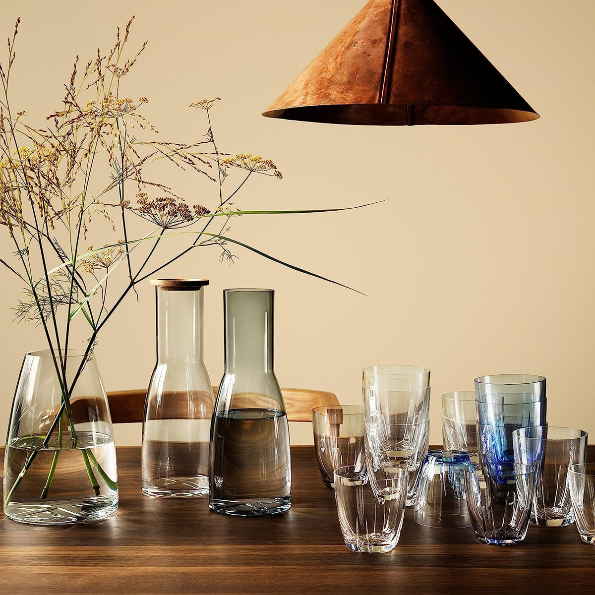Kosta Boda Bruk Large Tumbler Pair | 11.56 oz. | Blue