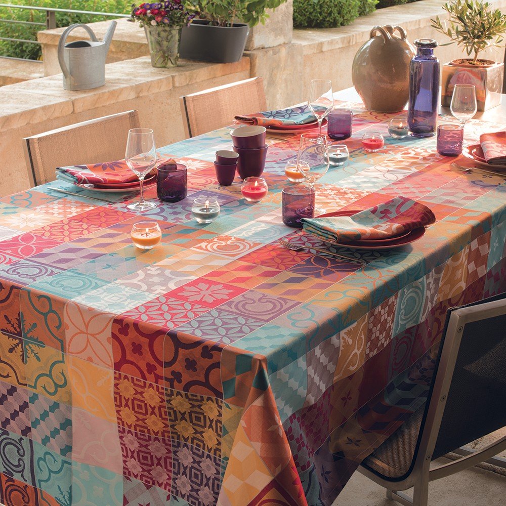 Garnier Thiebaut Tablecloth Mille Tiles Multicolored