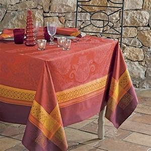 Garnier-Thiebaut Tablecloth Isaphire Feu (sizes available) - Home Decors Gifts online | Fragrance, Drinkware, Kitchenware & more - Fina Tavola