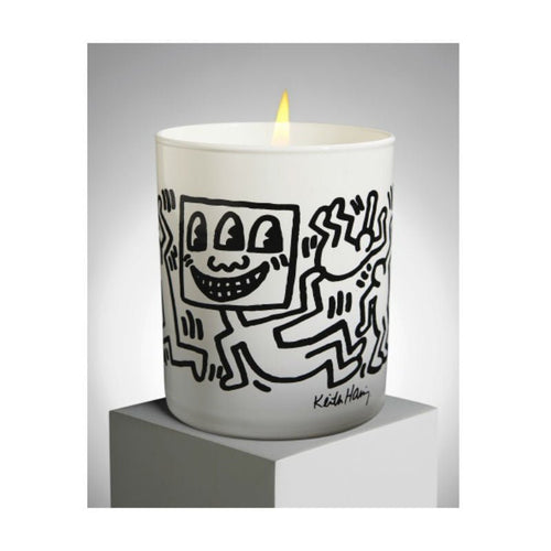 Keith Haring White and Black Drawing Scented Candle - Home Decors Gifts online | Fragrance, Drinkware, Kitchenware & more - Fina Tavola