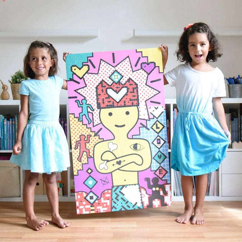 Mosaic Creative Sticker Activity Poster | Pop Art