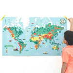 Mosaic Creative Sticker Activity Poster | World Map