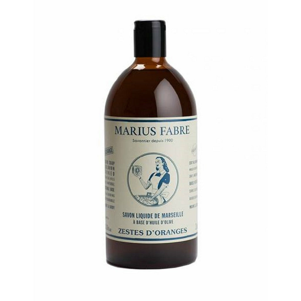 Marius Fabre Orange Zests Savon De Marseille Liquid Soap Refill - Home Decors Gifts online | Fragrance, Drinkware, Kitchenware & more - Fina Tavola