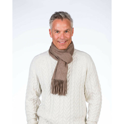 Cashmere Blend Woven Scarf in Mushroom - Home Decors Gifts online | Fragrance, Drinkware, Kitchenware & more - Fina Tavola